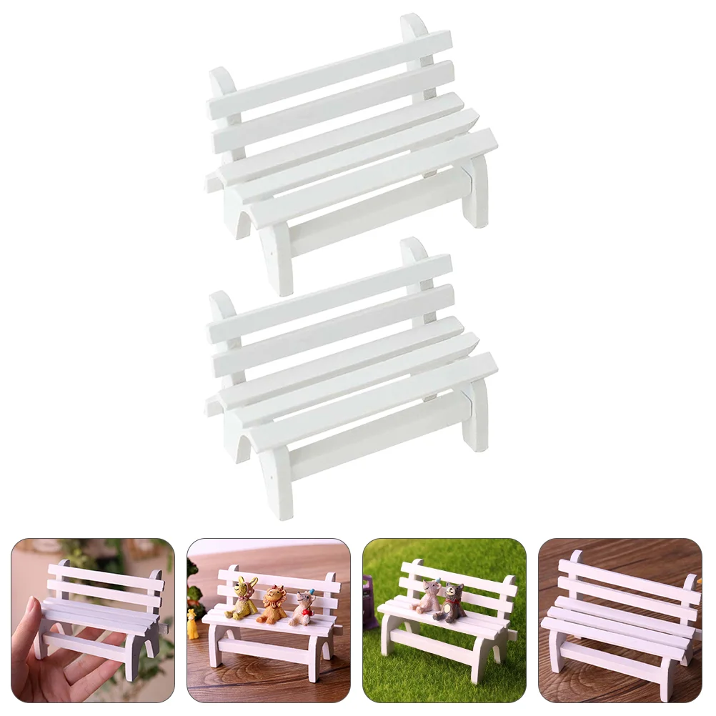 

Furniture Miniature Chair Bench Wooden Mini Table Toy Chairs Decoration Playhouse Landscape House Set Micro Office Ornaments
