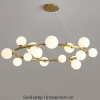 Round Glass Pendant Light for Bedroom Living Room Kitchen Dining Table Bar Home Decor Modern Suspension Lamp Gold Black