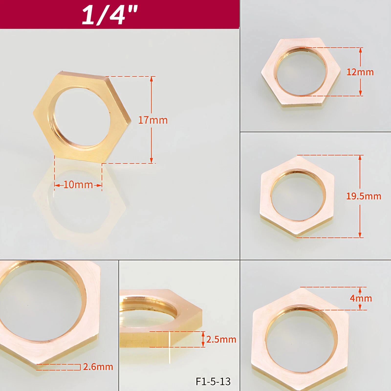 

Латунные шестигранные стопорные гайки 1/8"-1 1/4" BSP