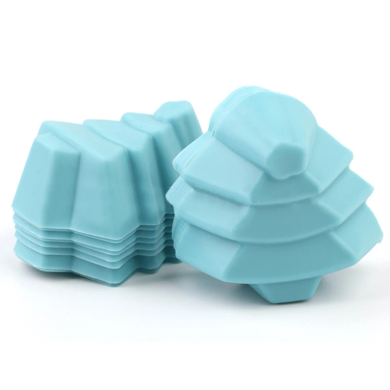 

FANGLELAND Christmas series Christmas tree shape muffin cup egg tart mold DIY handmade soap mold cake mold baking tools