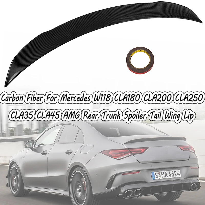 

Carbon Fiber Rear Trunk Boot Lip Spoiler Wing For Mercedes Benz W118 C118 CLA35 CLA180 CLA200 CLA250 CLA45 AMG Line 2019-2024