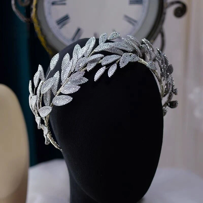 

Romantic CZ Bridals Tiaras Headbands Crystal Brides Headpieces Wedding Hair Accessory Head Wear Gifts