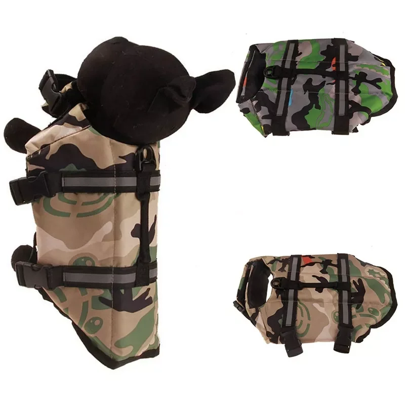 

Life Vest Summer Printed Pet Life Jacket Dog Safety Clothes Dogs Swimwear Pets Safety Swimming Suit S-XL