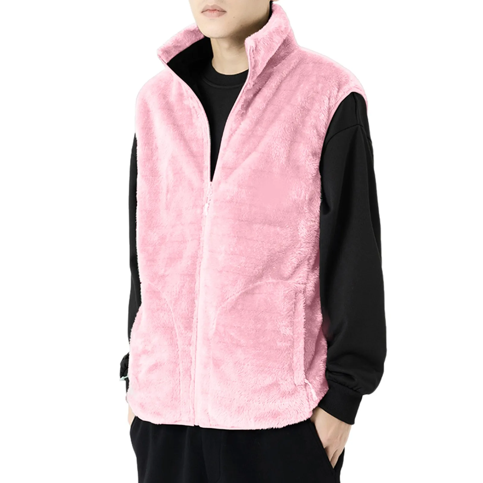 Флисовый жилет с подогревом куртка для женщин и мужчин мягкий коралловый бархат