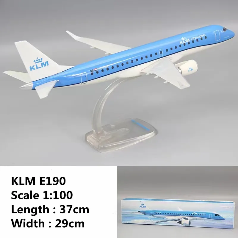 

37*29cm Scale 1:100 ABS Plastic Netherlands KLM E190 E-190 Airlines Airways Aircraft DIY Assembled Assembly airplane model Plane