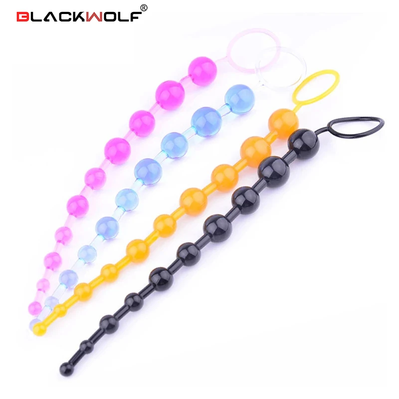 

Black Wolf Anal Toys Anal Beads Sex Orgasm Vagina Plug & Play Pull Ring Ball Anal Stimulator Butt Beads for Women Sex Products