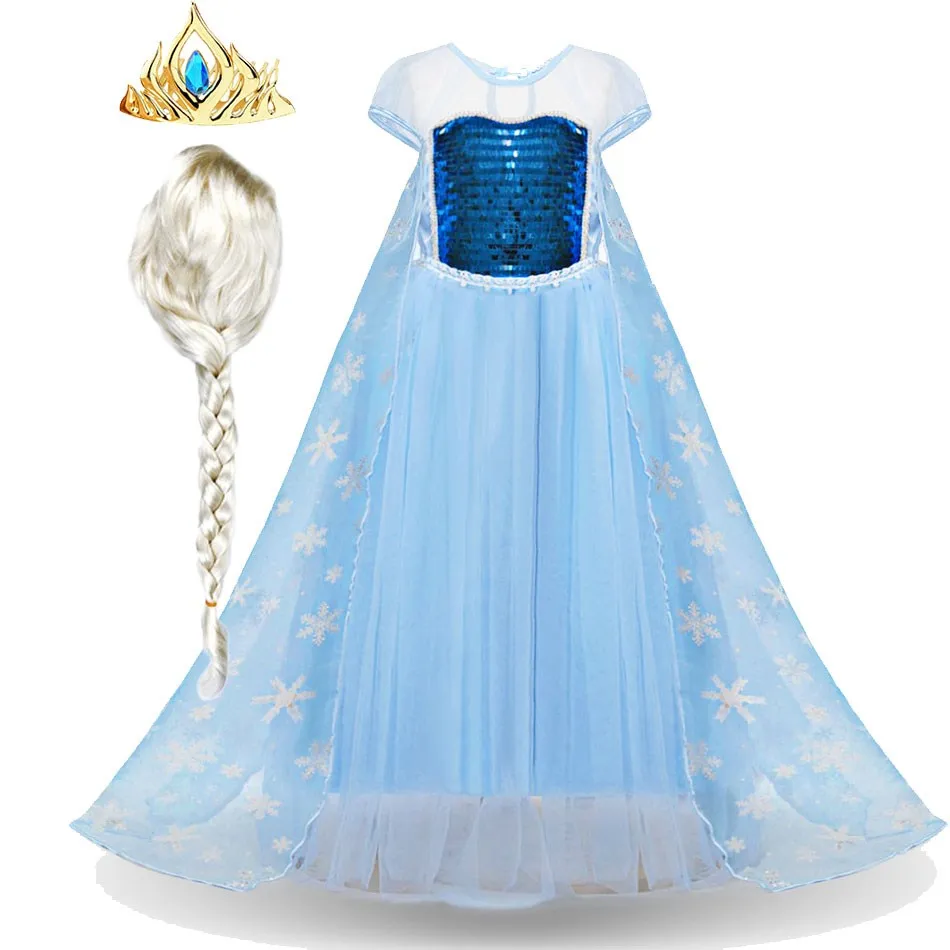 

Childrens Summer Dress Childrens Princess Party Layered Dress Little Girl Frozen Carnival Tulle Cape Dress Cosplay Dress