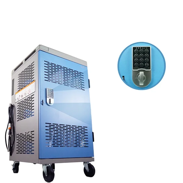 

British Socket Laptop Storage Mobile Lockable Cabinet Classroom Chromebook charging cart