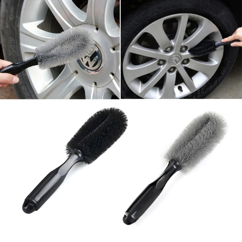 

Car Wheel Wash Brush Plastic Handle Vehicle Cleaning Brush Wheel Rims Tire Washing Brush Auto Scrub Brush Car Wash Sponges Tools