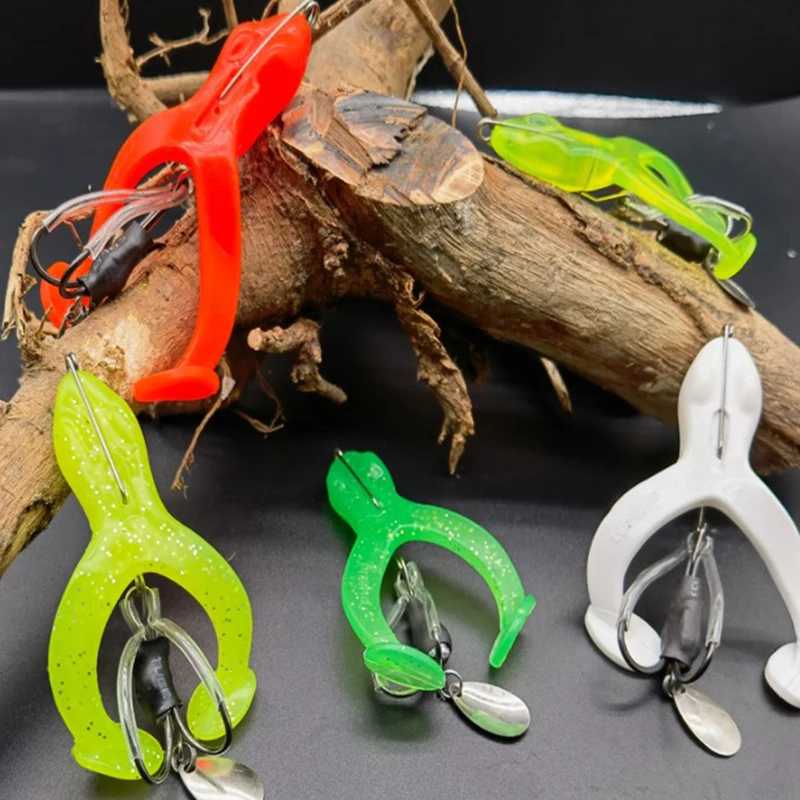 

8cm/13g Frog Lure Fishing Lure Soft Bait With Spoon Fishing Tackle Snakehead