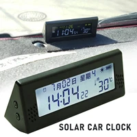 new solar windshield car digital clock driving time reminder smart switch wiring free high precision lcd digital clock car watch