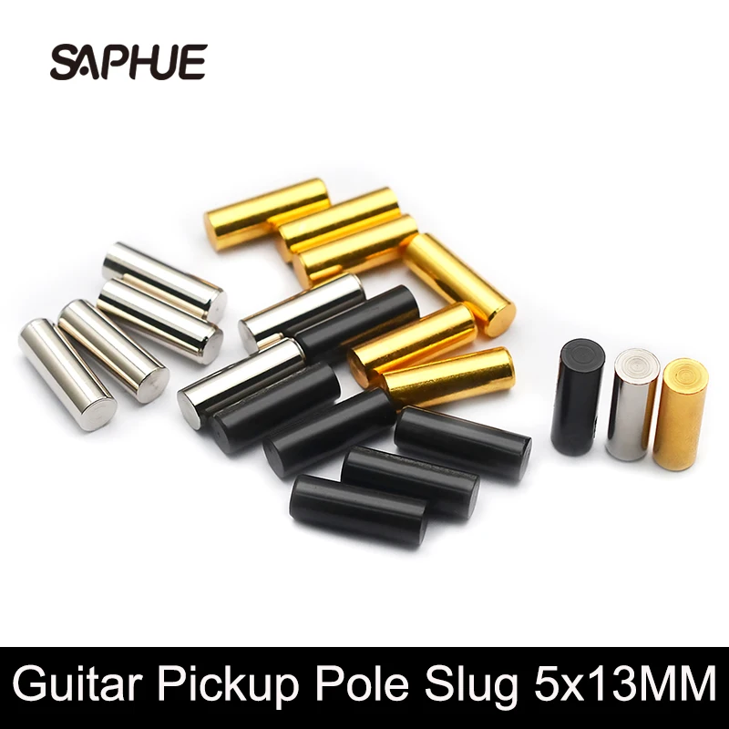 

50Pcs Guitar Pickup Polepiece Pole Slug Fingerprint Top 5x13MM Guitar Pickup Slug Rods 5mm Diameter Black/Gold/Chrome