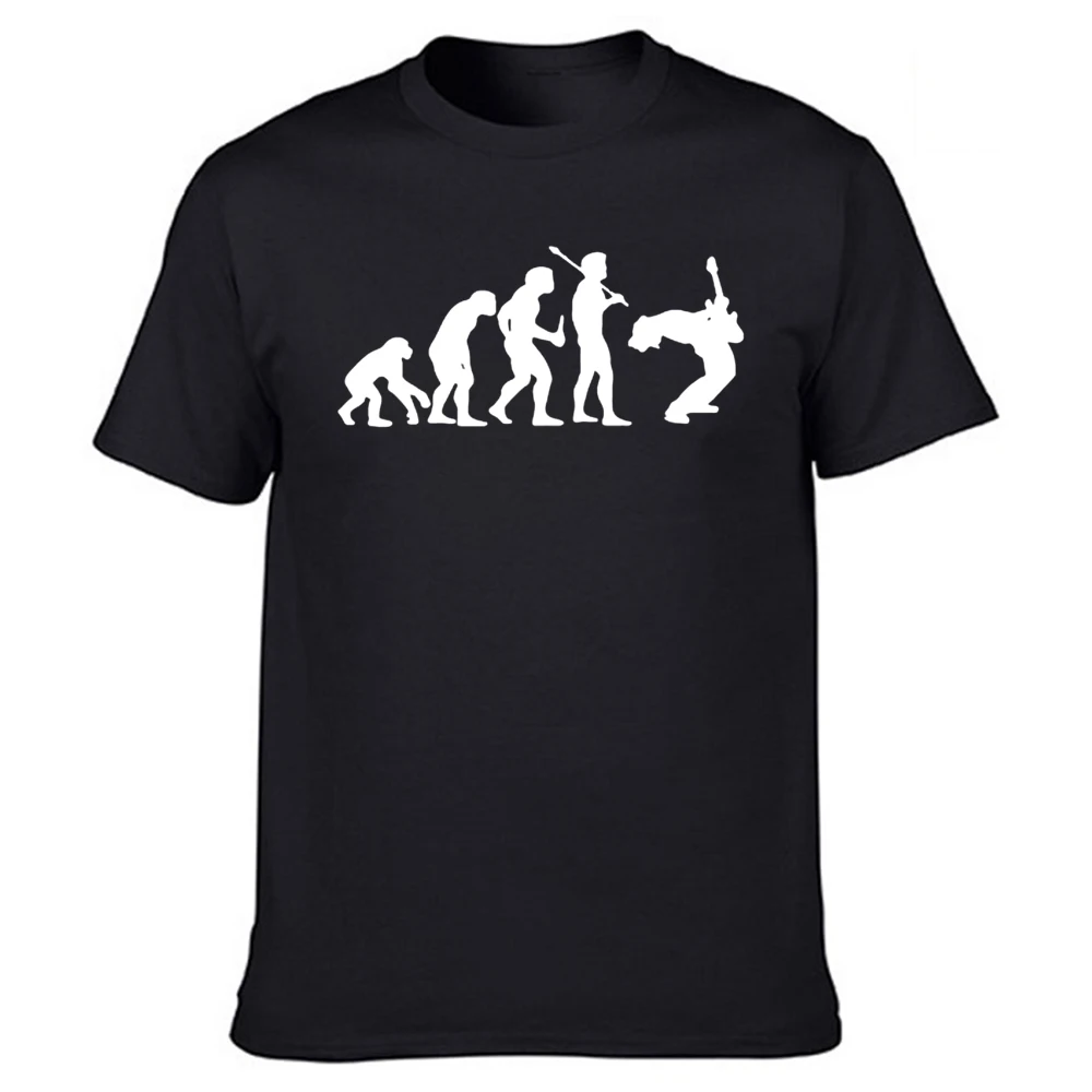 

Funny Evolution Of A Guitarist Music Rock Guitar Musician Band Metal T-shirt Men Male Short Sleeve Round Neck Cotton T Shirt