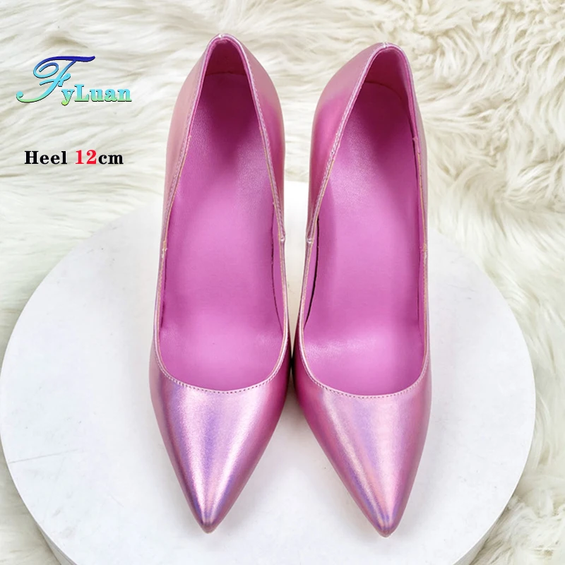 Осенние новые розовые туфли-лодочки на очень тонком каблуке 8 10 12 см пикантные