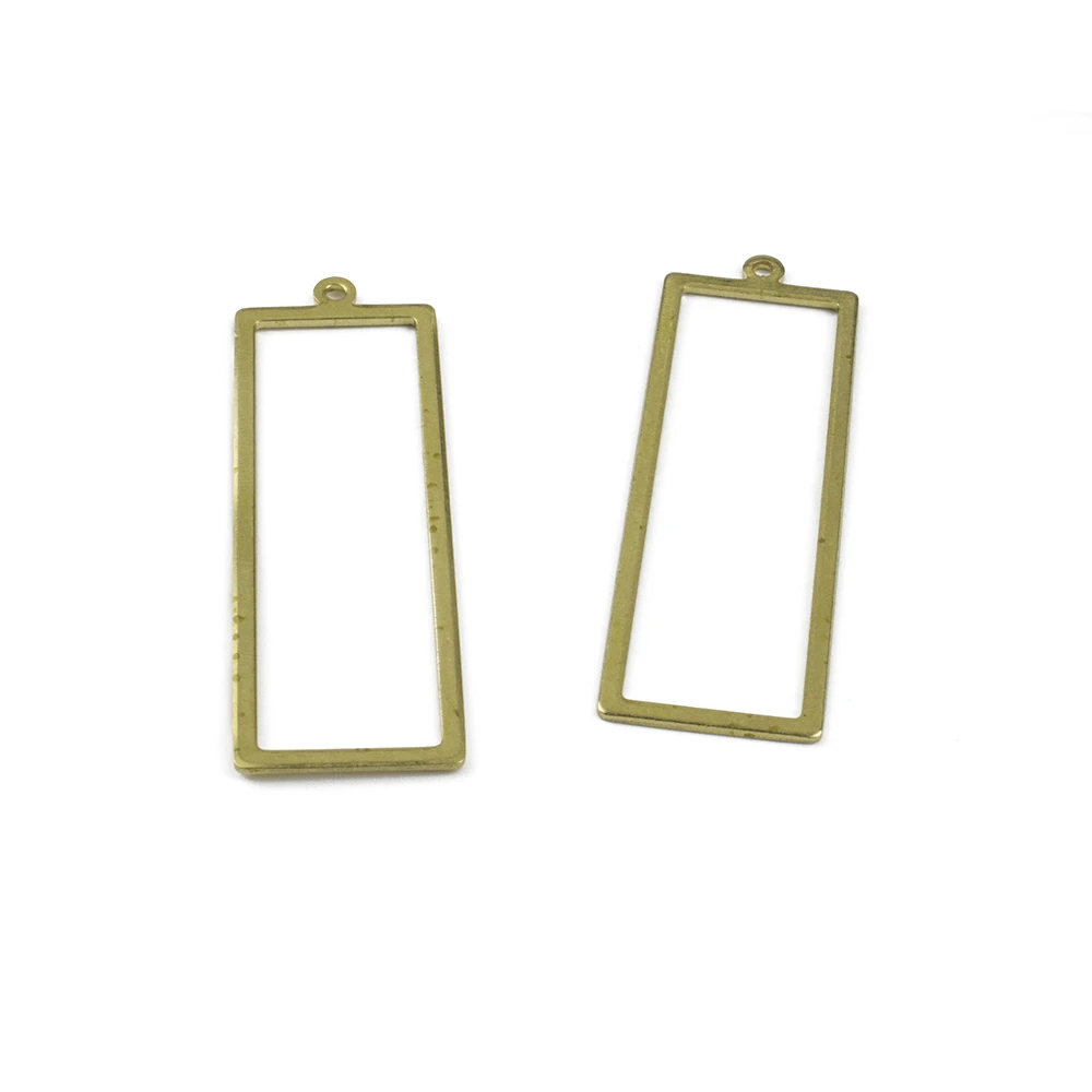 

10Pcs Raw Brass Rectangle Hollow Links Rectangular Frame Pendants Connectors DIY for Jewelry Earrings Making Findings wholesale
