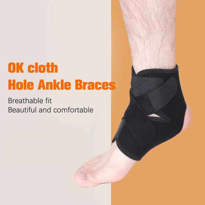 

New OK Cloth Open Hole Breathable Ankle Brace Sports Basketball Ankle Fixation Strap Ankle Support Elastic Warm Ankle Protection