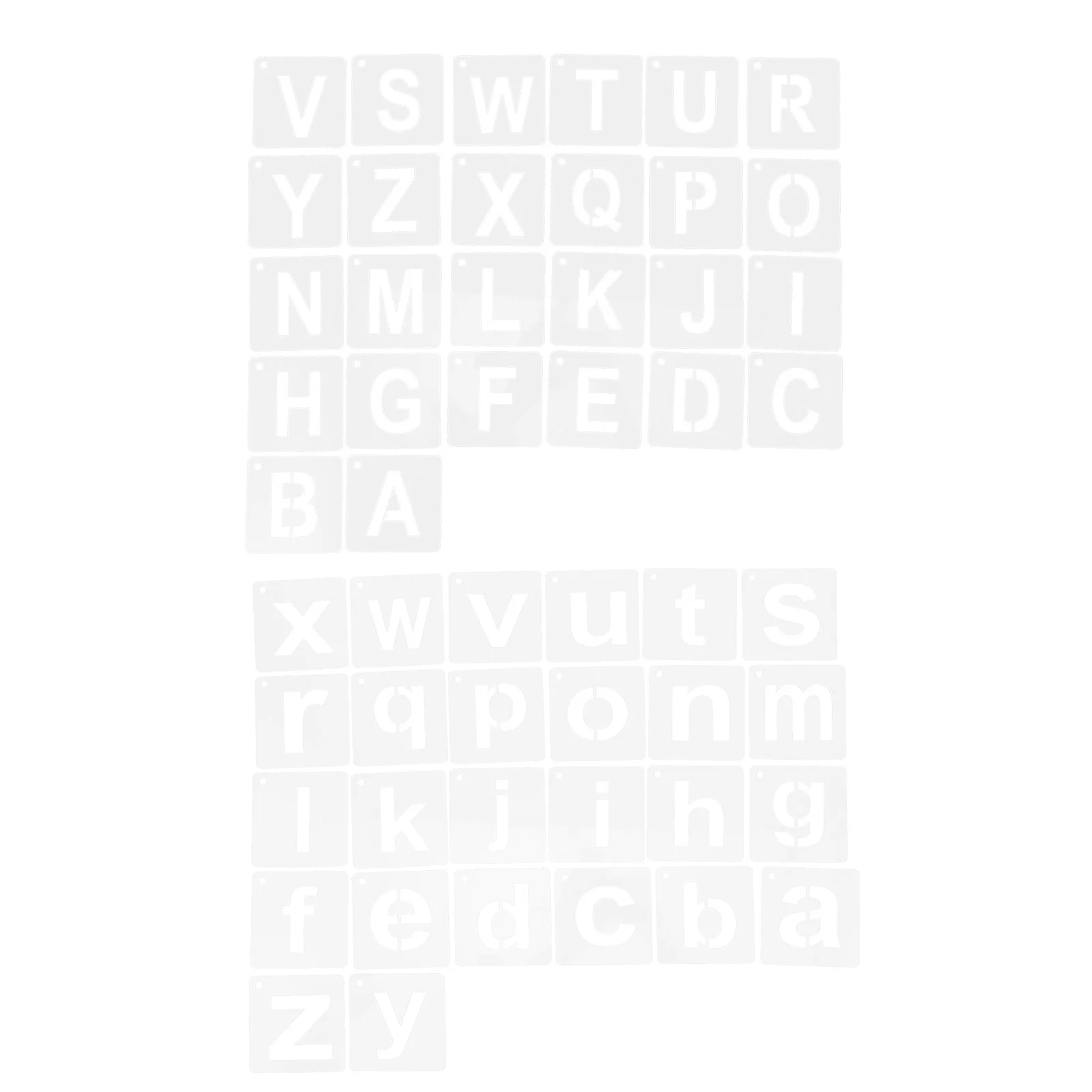 

52Pcs Alphabet Stencils Letter Painting Stencils Decorative Drawing Templates