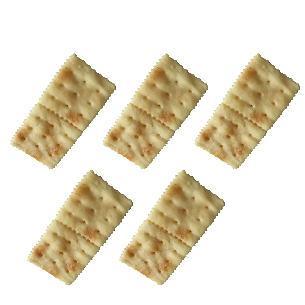 

5 Pcs Fake Soda Biscuits Cookie Decorating Food Toy Desktop Decor Artificial Fake Biscuits Desktop Toys