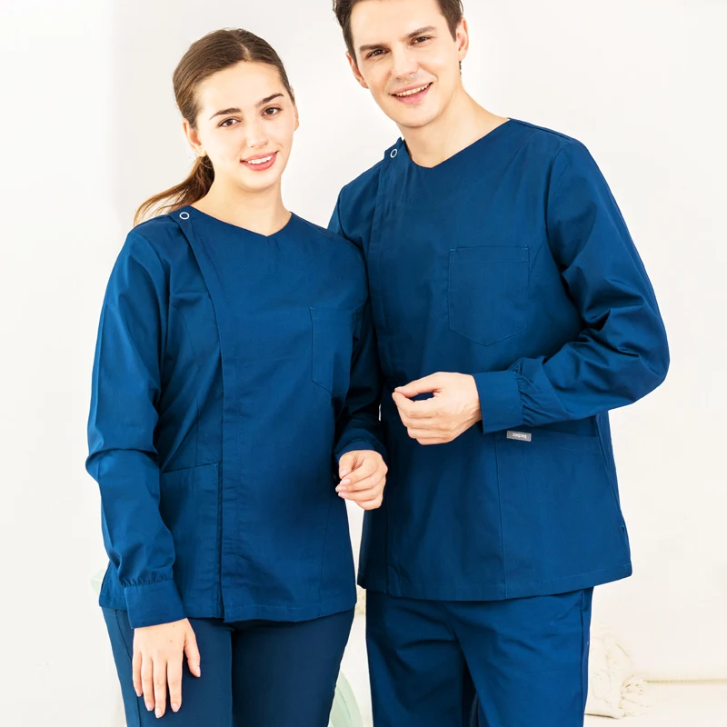 

Набор медицинской униформы Infinity стрейч, черные бриллианты, топ и брюки с V-образным вырезом, туника для врачей и кормящих матерей, 19SS007