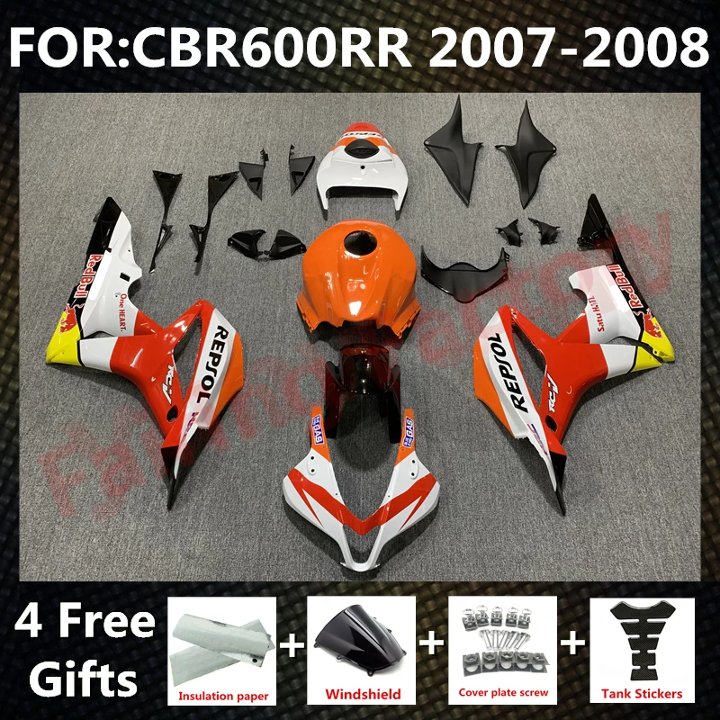

New ABS Motorcycle Whole Fairings Kit for CBR600RR F5 2007 2008 CBR600 RR CBR 600RR 07 08 Bodywork full fairing set repsol