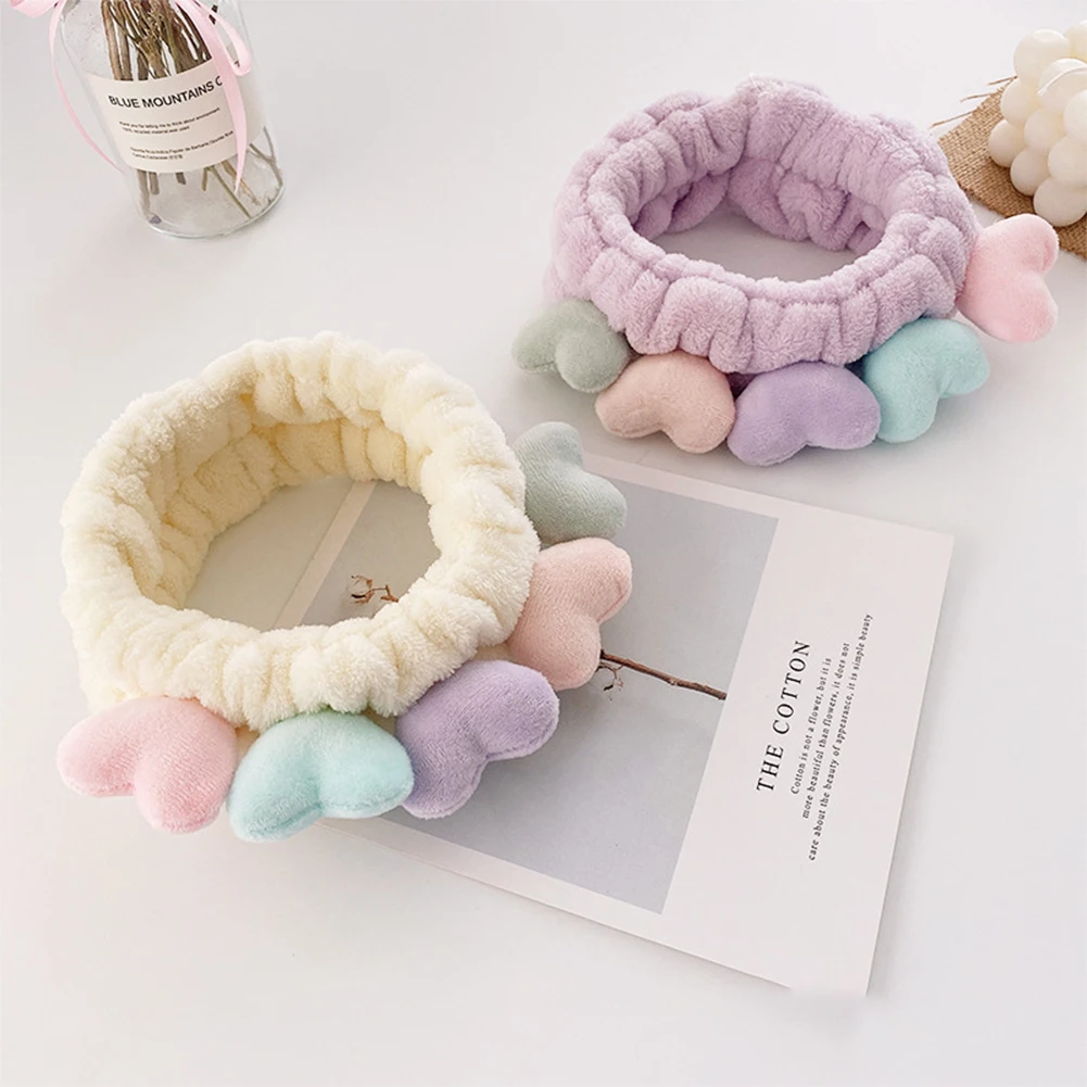 

Little love face wash hair band female net celebrity simple cute girl hair band apply mask headdress Korea hair hoop headgear