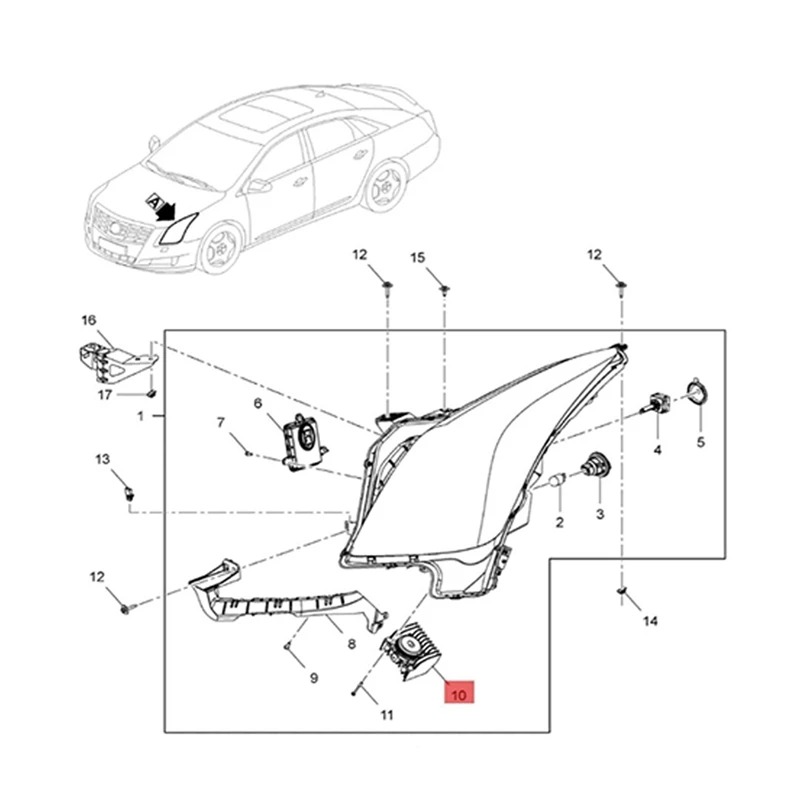 Автомобильные светодиодные дневные ходовые огни с диодом 22791374 Для Cadillac ATS XTS 2013-2017