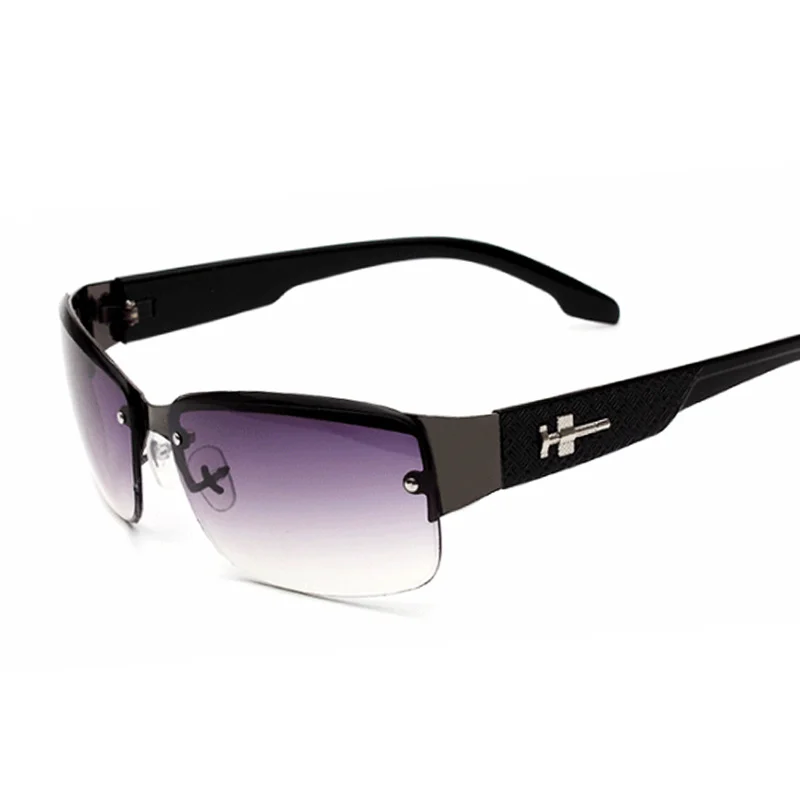

Солнцезащитные очки Мужские в винтажном стиле, классические квадратные зеркальные солнечные очки с полуоправой и градиентом, уличные ретро-очки для вождения