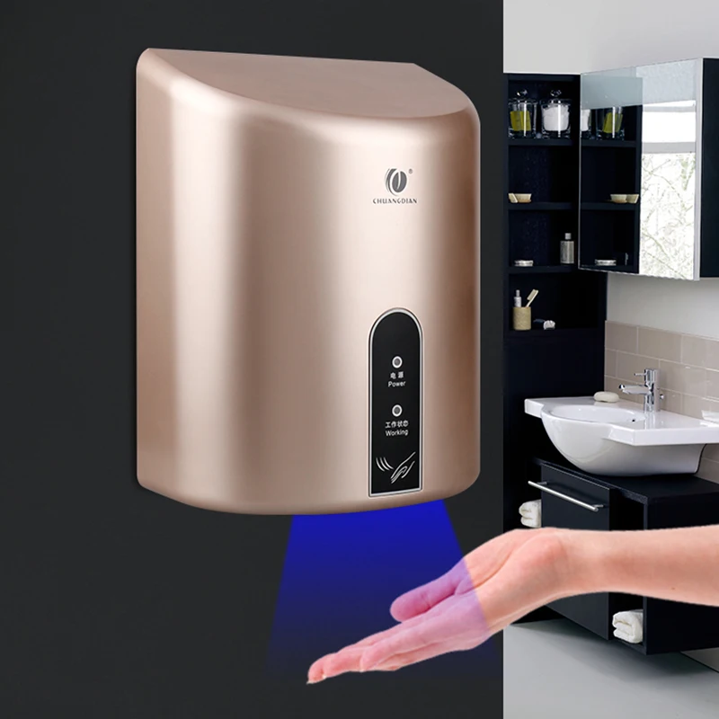 

2023 High Speed Hand Dryer Hotel Bathroom Hot and Cold Air Dryer Automatic Hand Dryer Fully Automatic Induction Blow Hand Dryer