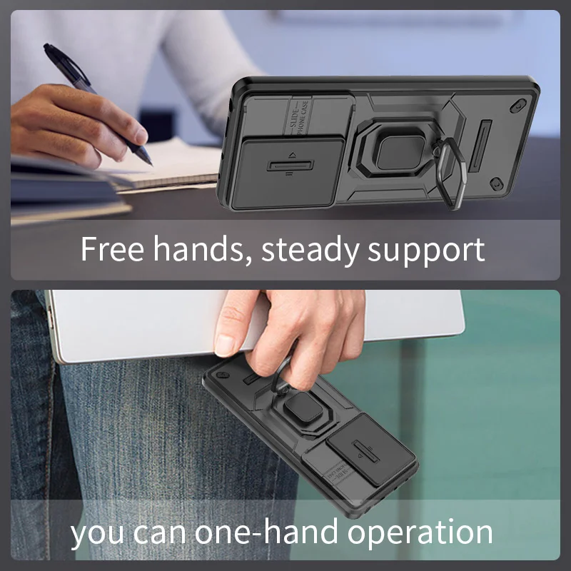 Чехол для Xiaomi Redmi Note 13 Pro 4G противоударный чехол с подставкой магнитные