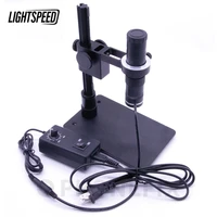 industrial microscope camera set with aluminum alloy stand 130x c mount lens 16 leds ring lamp for jewelry watches phone repair