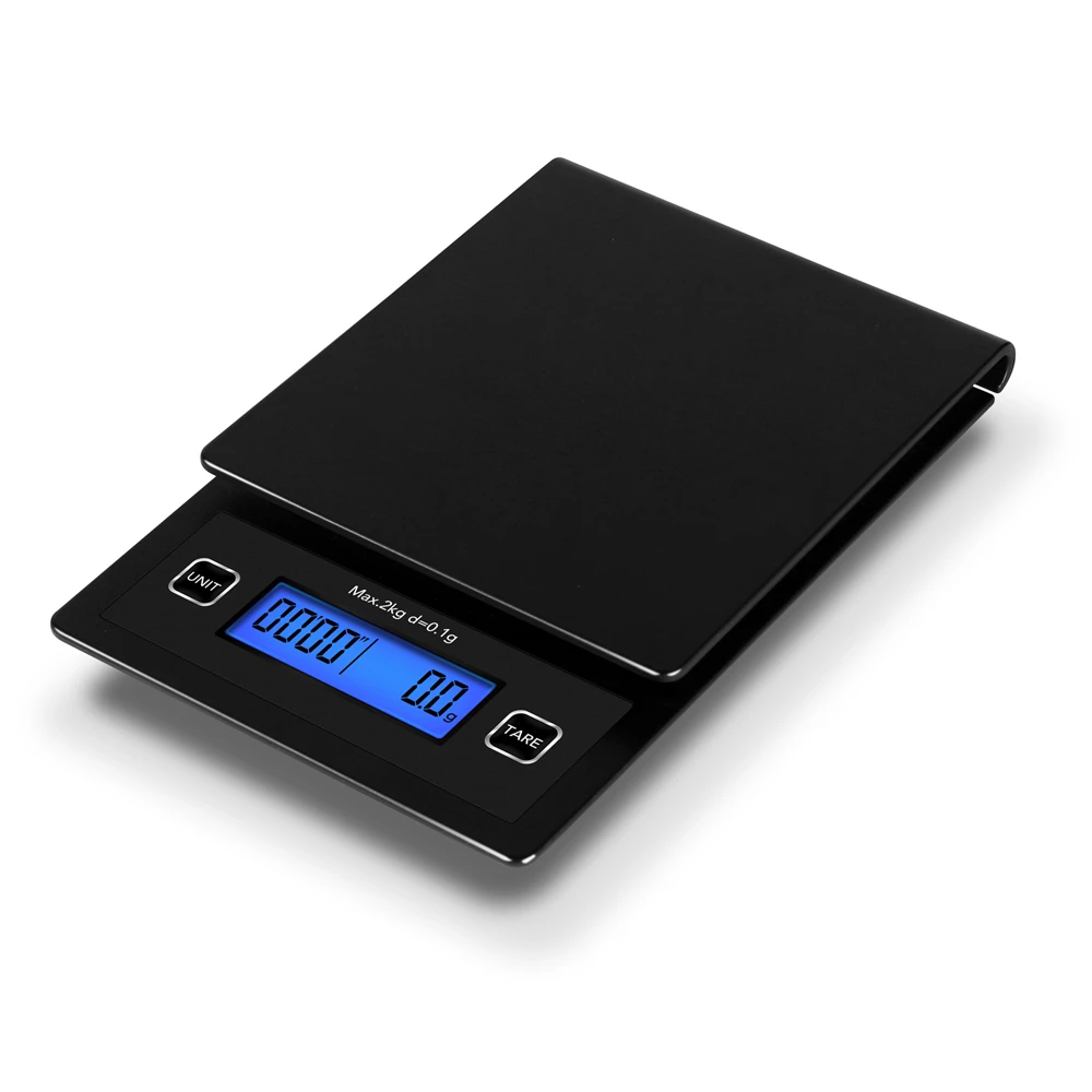 

3KG-0.1g Digital Kitchen Scale Hand Coffee Scale With Timer LCD Display High Precision Black Smart Household Electronic Scale