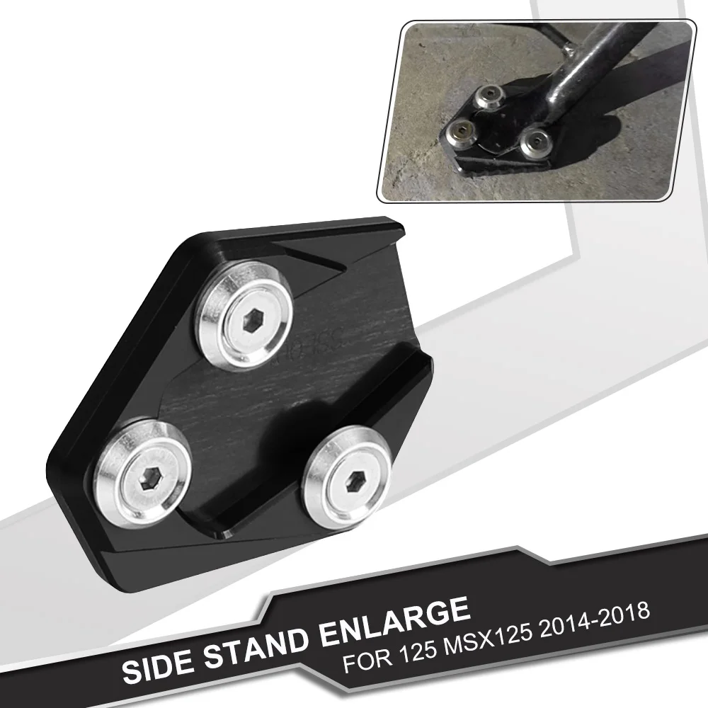 

Side Stand Extension Pad Kickstand Enlarger Support Extension Support Plate For Honda Grom MSX 125 MSX125 2014 2015 2016 2017 18
