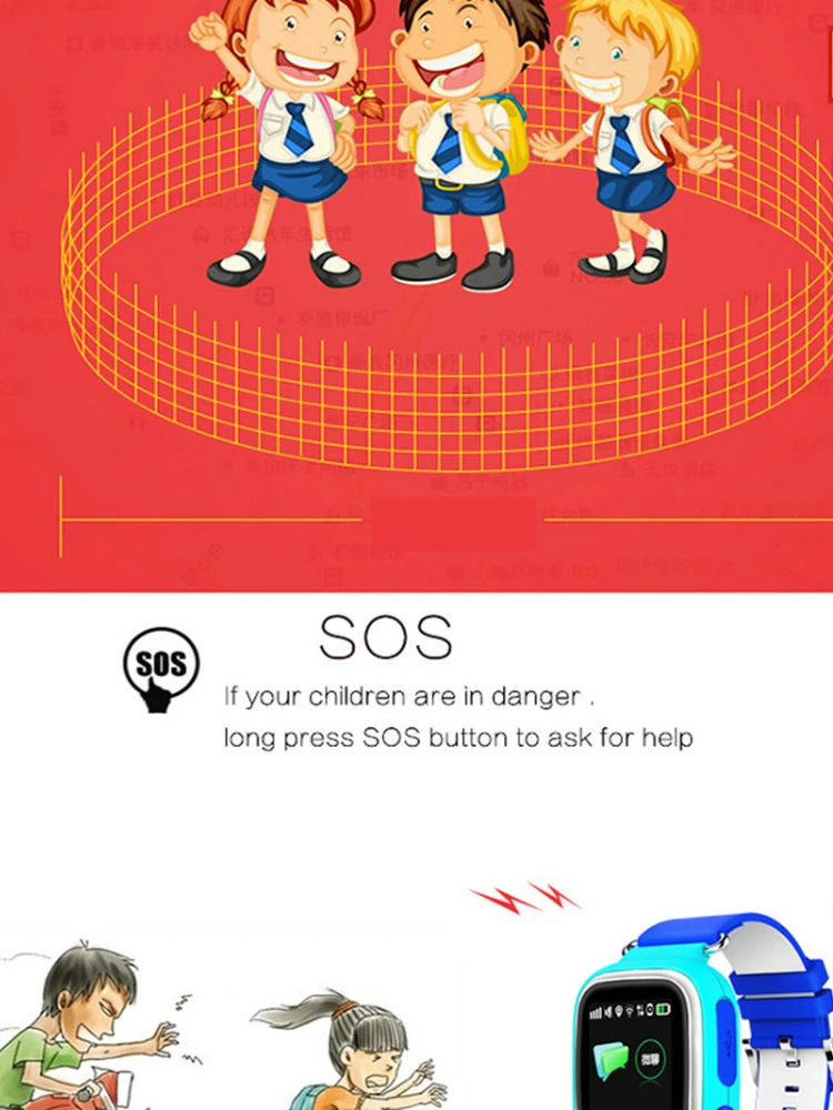 xiaomi smart watch kids gps wifi phone position kids watch sos 1 22inch color touch screen smart baby watch q90 child gift free global shipping