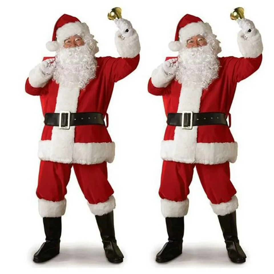

Christmas Clothes, Santa Claus Clothes, Golden Velvet Clothes, Festive Atmosphere Cosplay Performance Clothes, Santa Claus Suits