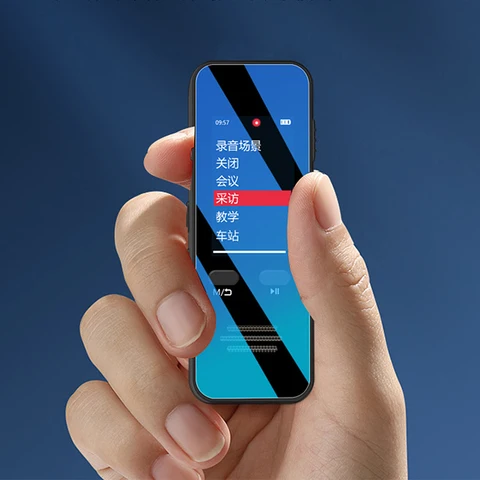 Цифровой аудио-диктофон Bluetooth-совместимый диктофон с голосовой активацией с воспроизведением шумоподавлением для лекций и встреч