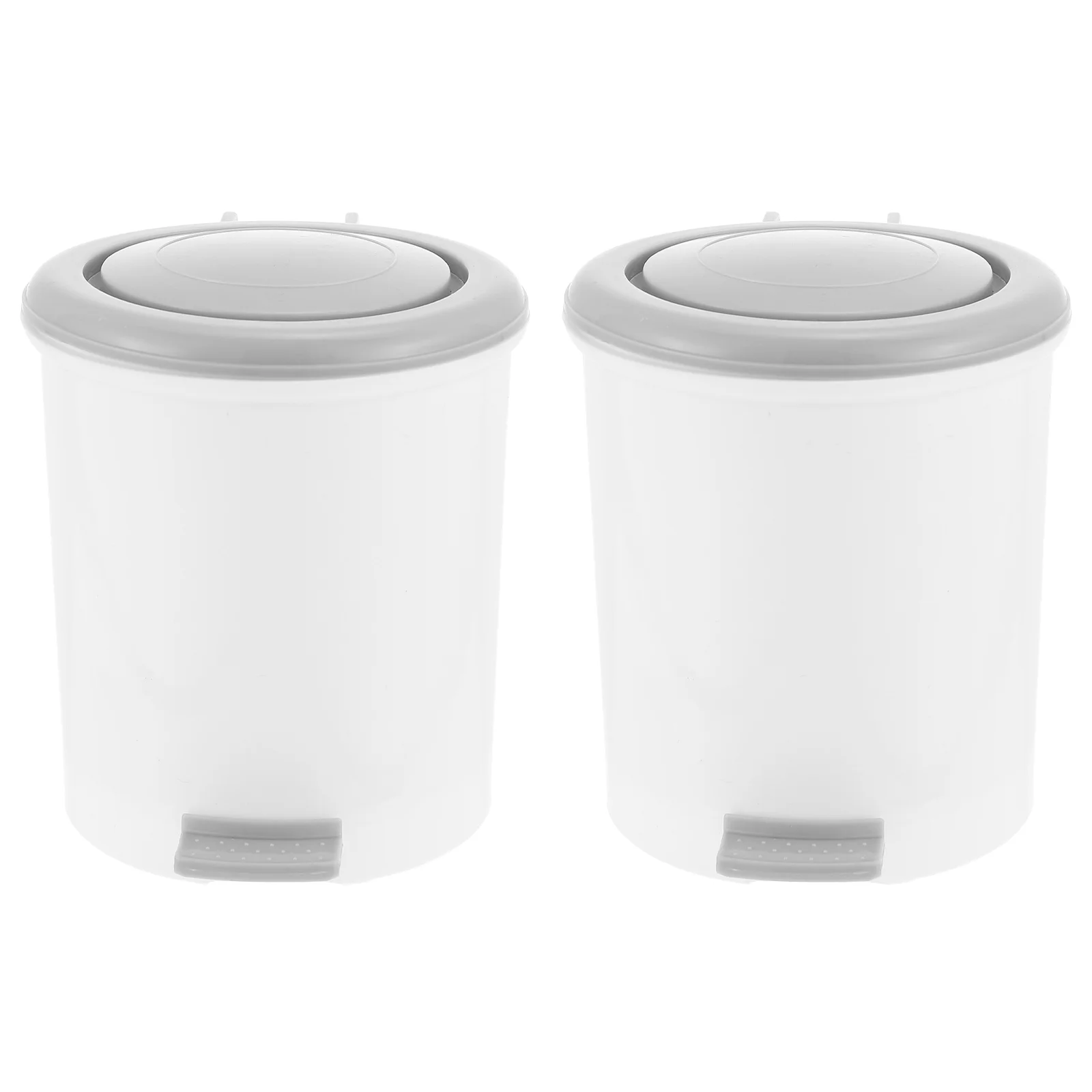 

2pcs Kitchen Garbage Cans Garbage Can with Lid Kitchen Garbage Can with Lid Small Trash Can Plastic Dustbin
