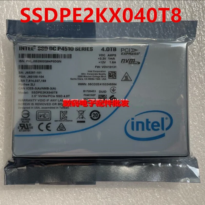 

Original New Solid State Drive For INTEL SSD DC P4510 4TB 2.5" U.2 For SSDPE2KX040T8 SSDPE2KX040T801