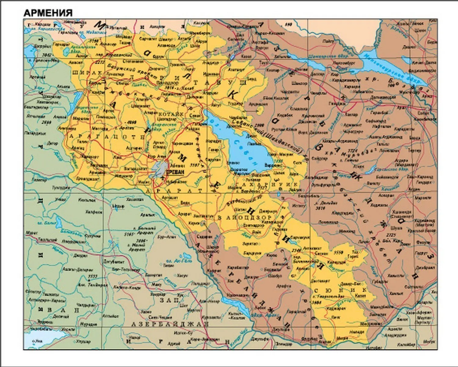 Карта Армении Фото
