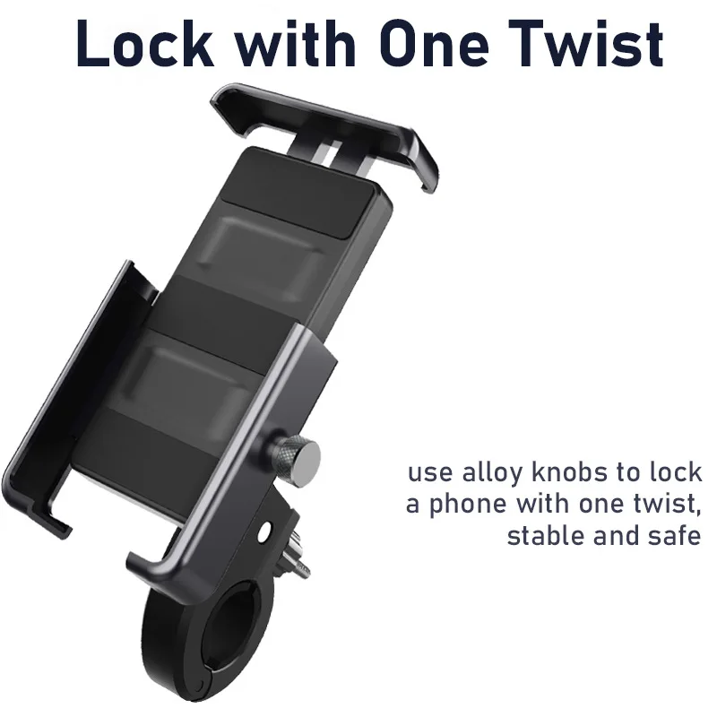 

2022 Bicycle Aluminum Alloy Riding Mobile Phone Bracket Electric Vehicle Motorcycle 360° Rotating Bracket