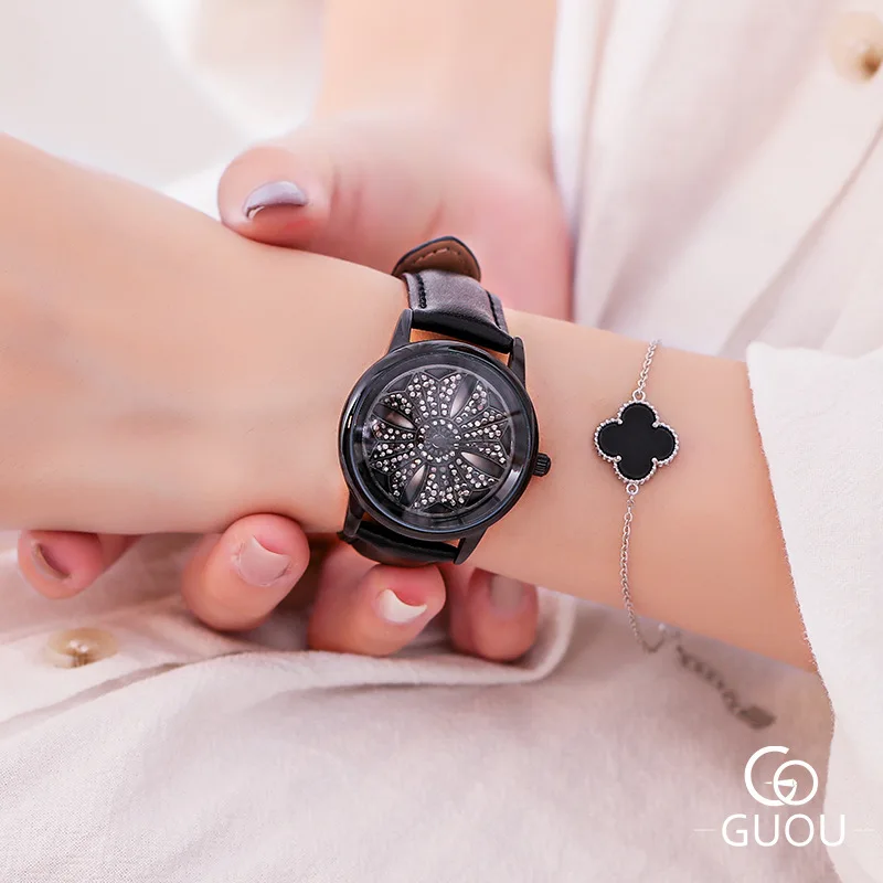 Full drill rotating watch fashion women's watch
