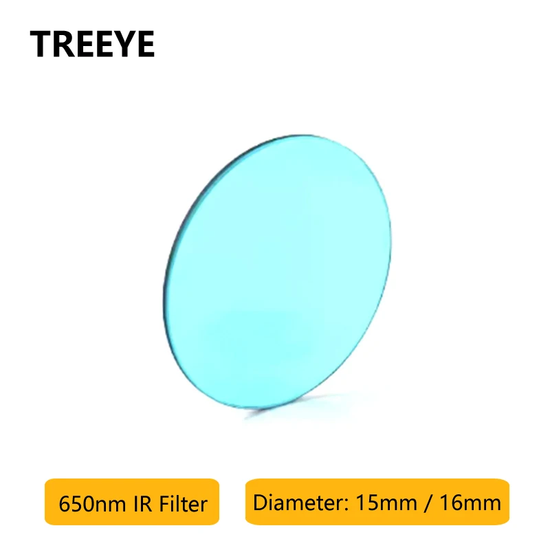 Круглый ИК-фильтр 650 нм, диаметр = 15 мм/16 мм, толщина = 0,55 мм, длина инфракрасной волны для объектива камеры, запасные части, аксессуары