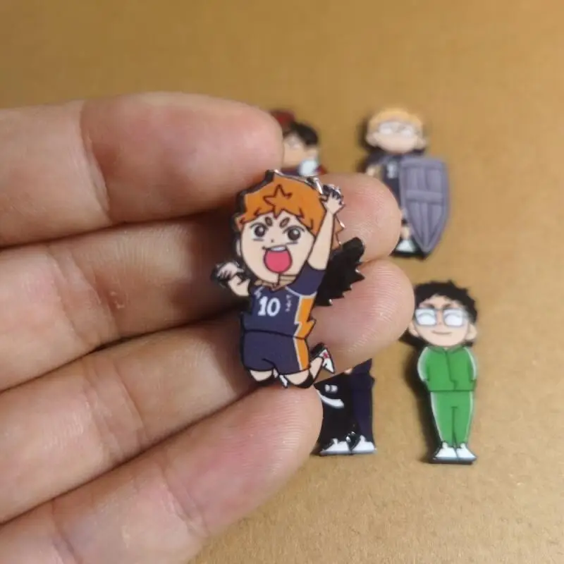 Фото Набор из 7 предметов Haikyuu!! Магнит на холодильник Hinata Shoyo, объемный, из ПВХ, с магнитным креплением, декоративный, для железных дверей, игрушка-адсорбционный магнит №2