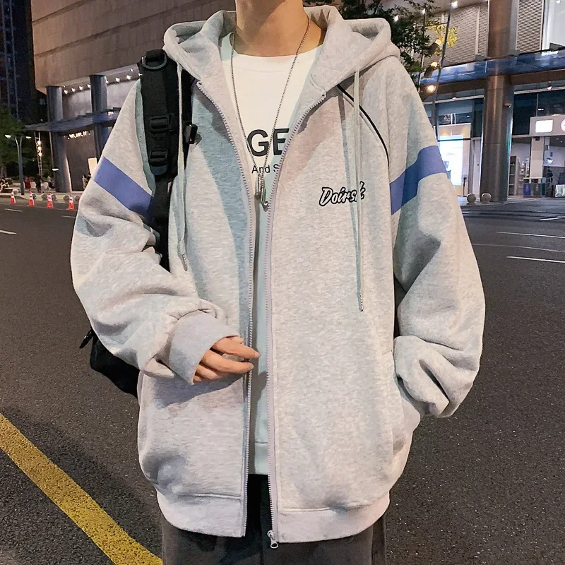 Весна-Осень 2023 новая мужская куртка-кардиган с капюшоном в стиле Ballpark