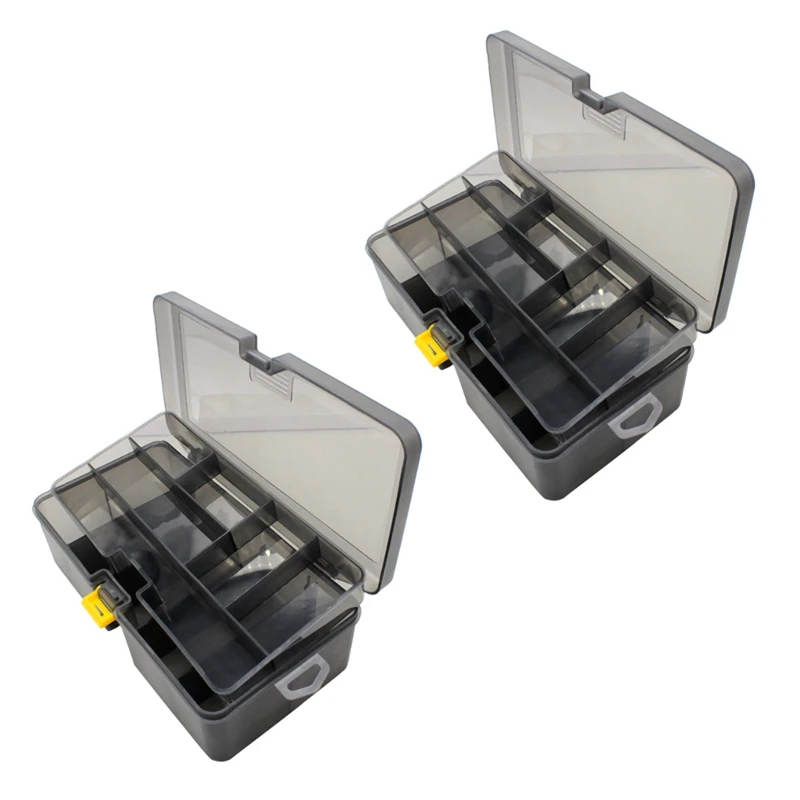 

Dropship-2X Double Layer Fishing Tackle Box Lures Bait Storage Case Organizer Container Organizer Container Accessories
