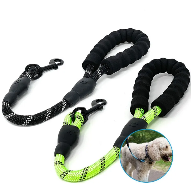 Нейлоновый Поводок для собак светоотражающая цепь с удобной ручкой прогулок