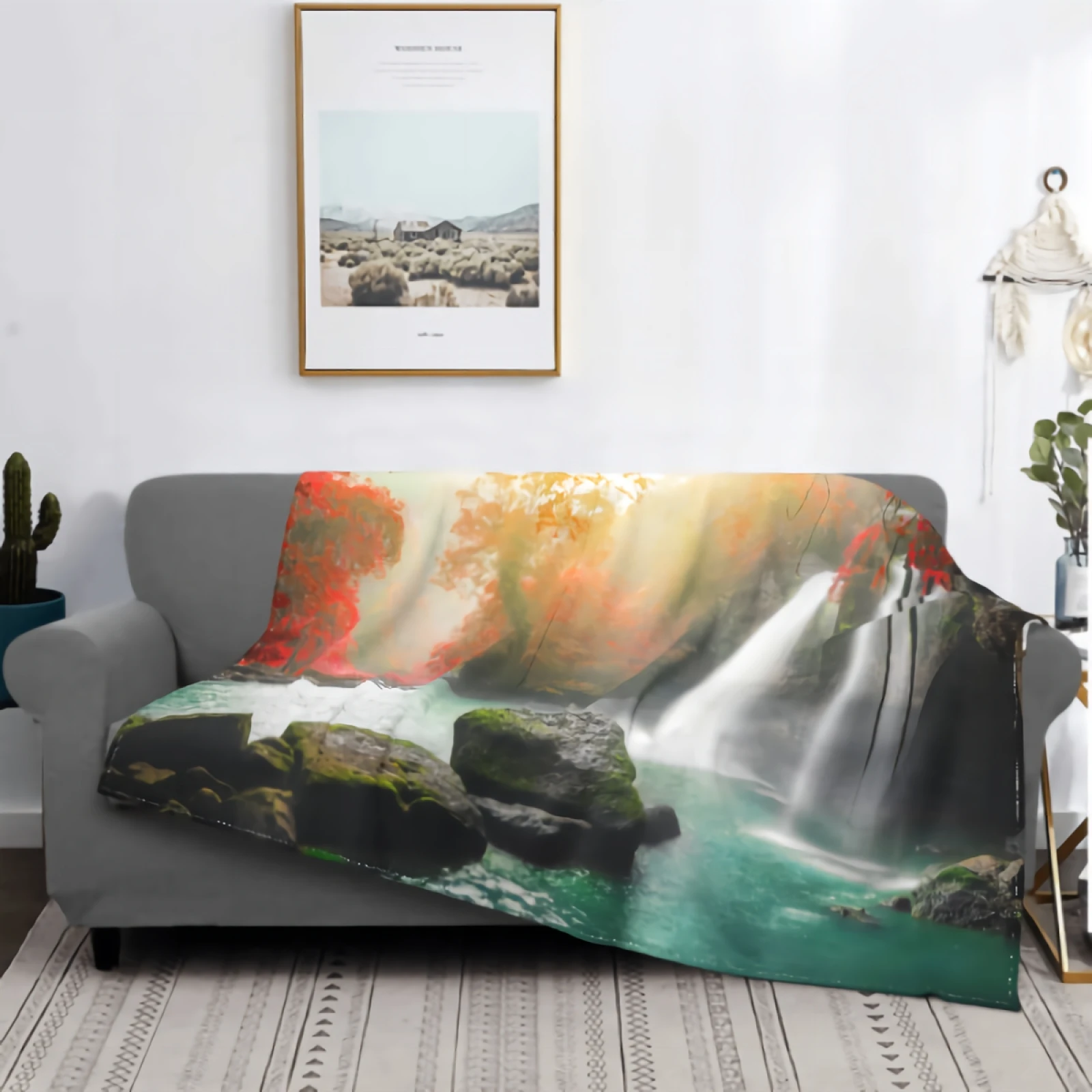 

Фланелевое Одеяло водопад, супермягкое удобное плюшевое пушистое одеяло из микрофибры, легкое теплое флисовое покрывало для кровати, 80 х60 д...