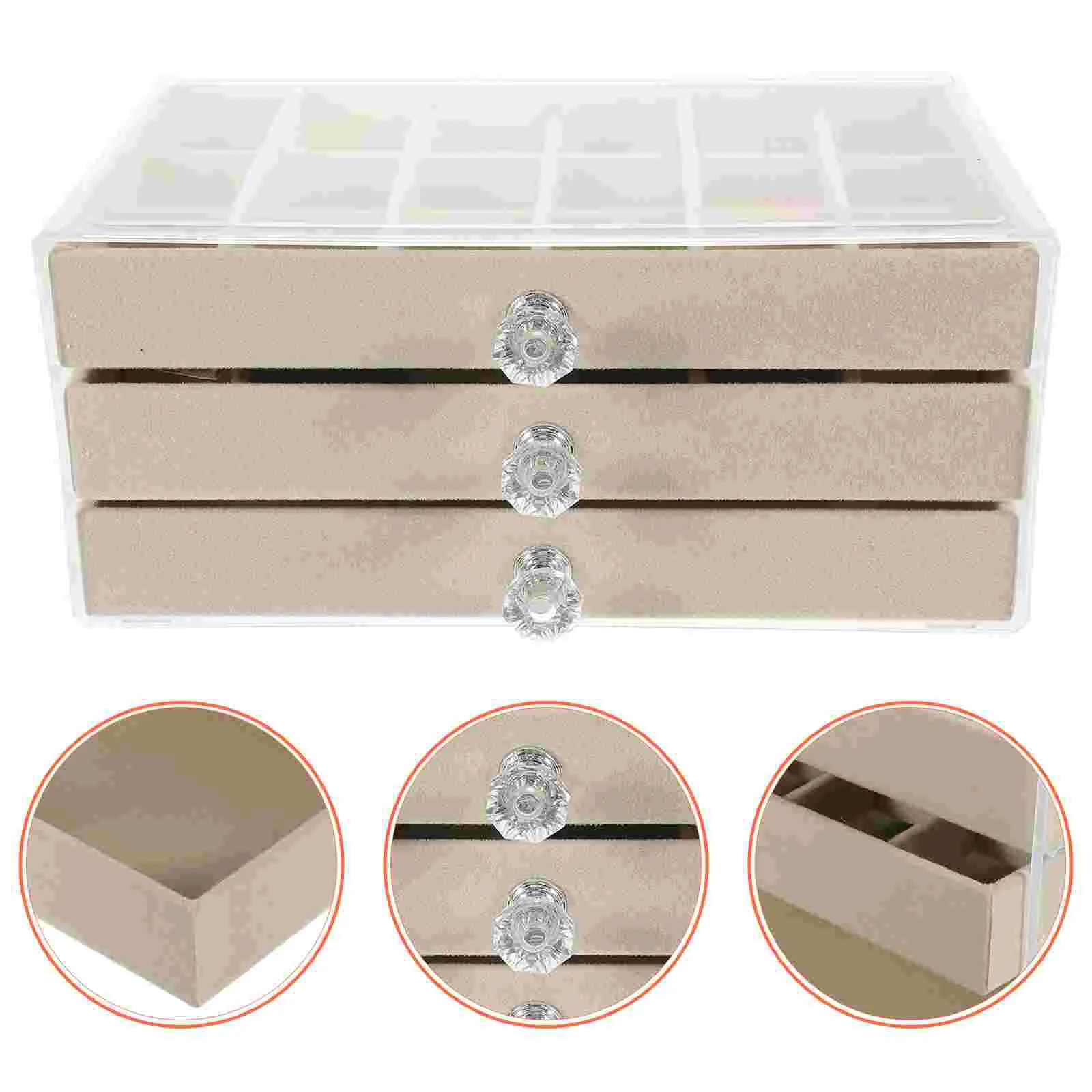 

Drawer Jewelry Organizer Jewelry Storage Case Jewelry Organizer 3-Layer Women Jewelry Holder