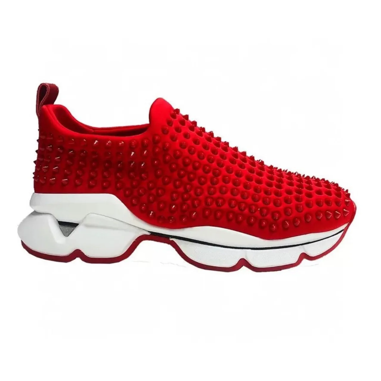 

Women Sport Shoes 2022 Spring New Anti-Slip Rivet Slip On Ladies Casual Loafers Big Trainer Walking Running Larged-Size Flats