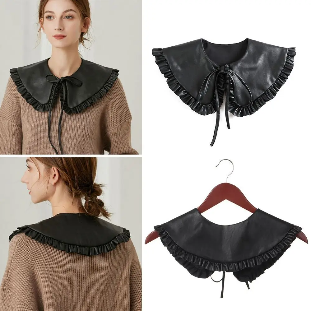 

Women Cotton Sweater Shirt Fake Collar Blouse Vintage Detachable Collar Lace False Tie Lapel Blouse Top Clothes Accessories
