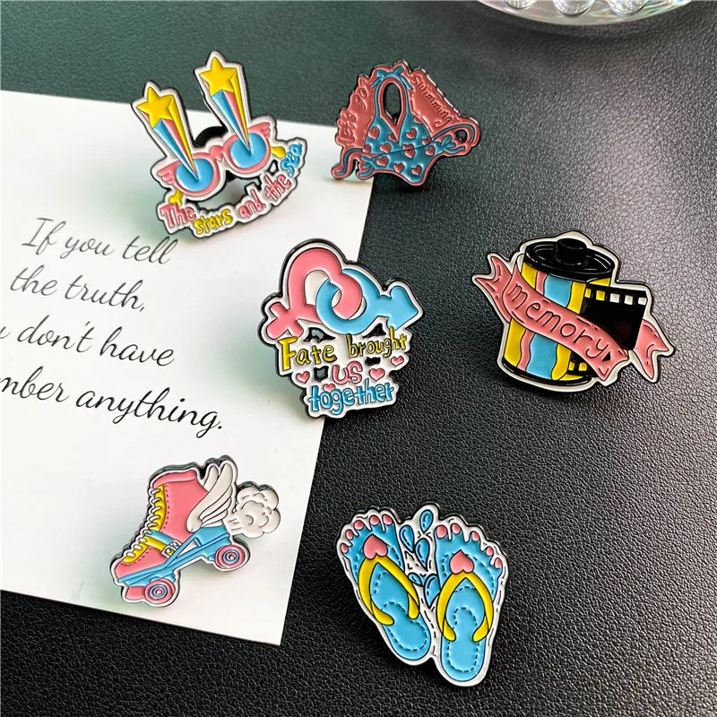 Красочная эмалированная брошь в виде звезды солнцезащитных очков милые крутые